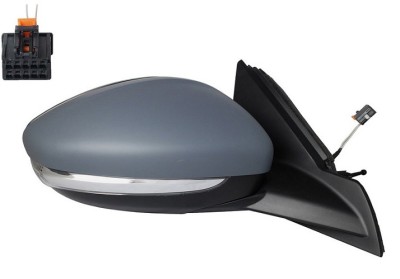Oglinda usa exterioara OPEL CORSA/-e F, 06.2019-12.2023; PEUGEOT 208, 06.2019-, partea dreapta, View Max, reglare cu cablu; grunduit; sticla convexa; foto