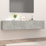 VidaXL Comode TV, 2 buc., gri beton, 80x30x30 cm, lemn compozit