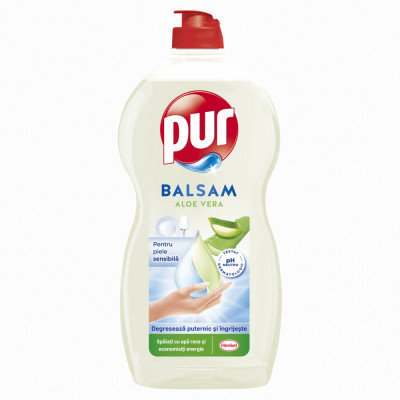 Detergent Lichid Pentru Vase, Pur, Balsam Aloe Vera, 1.2 L foto