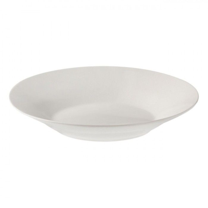 Farfurie Porțelan, Ad&acirc;ncă, Albă, Diametru 22.5 cm