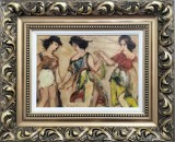 Cumpara ieftin Ligia Macovei (1916-1998)-Dansul, ulei pe h&acirc;rtie, Scene gen, Avangardism