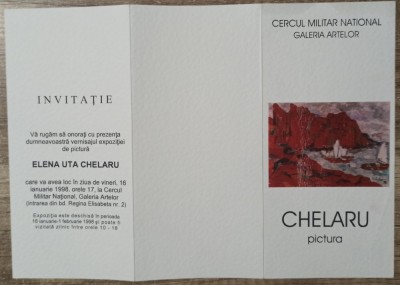 Pliant expozitie Elena Uta Chelaru 1998 foto