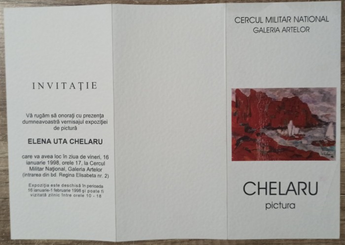 Pliant expozitie Elena Uta Chelaru 1998