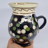 Oala lut, ceramica, veche, decorata
