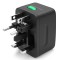 Adaptor universal priza, Linomag&reg;, Compatibil cu EU/UK/SUA/JP/CH/AUS/TH, Negru