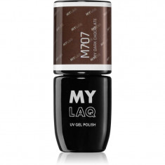 MYLAQ UV Gel Polish lac de unghii sub forma de gel culoare My Dark Chocolate 5 ml