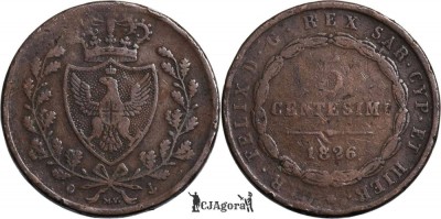 1826 P, 5 centesimi - Carlo Felice - Regatul Sardiniei foto