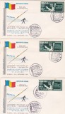 Romania 3 FDC Exil 1962 Jocuri Atletism supratipar set nedantelat Olimpiada Roma