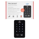 Tastatura control acces PNI DK150T cu Wi-Fi, deblocare cu PIN, card RFID si din aplicatia Tuya Smart, IP65, negru
