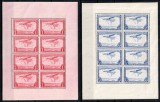 Congo Belgian 1934, Mi #148+151**, set COMPLET de blocuri de 8, avion Fokker, MNH! RARE!!!, Aviatie, Nestampilat