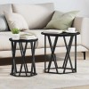 VidaXL Masă de cafea 2 pcs Stejar negru 50 x 50 x 50 cm 868261