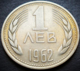 Cumpara ieftin Moneda 1 LEV - BULGARIA, anul 1962 *cod 3455, Europa