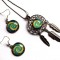 Set Dreamcatcher model spirala albastru si galben, set bijuterii 39152
