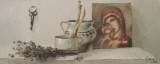 Vand pictura ,Rustica 2 ,ulei panza caserata pe carton, Religie, Impresionism