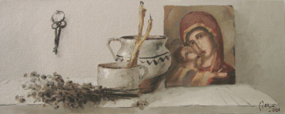 Vand pictura ,Rustica 2 ,ulei panza caserata pe carton foto
