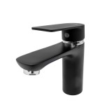 Baterie lavoar neagra Flow monocomanda din zinc, cu cartus ceramic