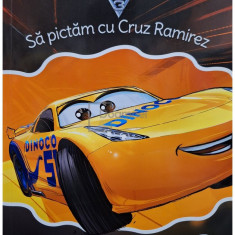 Cruz Ramirez - Sa pictam cu Cruz Ramirez - Carte de colorat cu pensula si acuarele