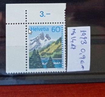 TS21 - Timbre serie - Elvetia - Helvetia 1993 Mi1489 foto