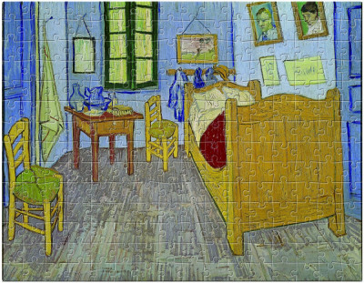 Kit Creativ si puzzle 224 piese Atelier Van Gogh, Ludattica, 8-9 ani + foto