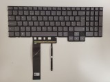 Tastatura Laptop, Lenovo, Legion 5 Pro-16ACH6H Type 82JQ, iluminata, gri, layout UK