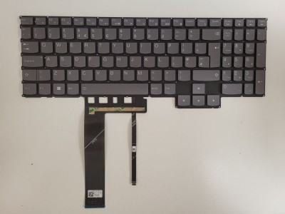 Tastatura Laptop, Lenovo, Legion 5 Pro 16ARH7 Type 82RY, iluminata, gri, layout UK foto