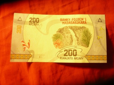 Bancnota Madagascar 2017 200 ariary foto