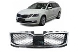 Grila Centrala Skoda Octavia III 5E Facelift Sedan Wagon (2017-2020) Negru/Crom Performance AutoTuning