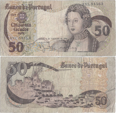 1980 (1 II), 50 escudos (P-174b.6) - Portugalia foto