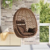 vidaXL Scaun suspendat tip ou fără suport Cafea 92 x 57,5 x 110 cm 42033033