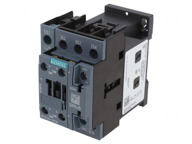 Contactor 4-poli 230VAC cu 4 contacte auxiliare NO/NC