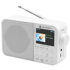 Radio portabil GoGEN DAB, 1 W, LCD , 2000 mAh, USB, Jack 3.5 mm, Memorie canale, FM, Tuner, Alb foto