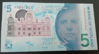 B11 - Bancnota foarte veche - Marea Britanie - Scotia - 5 lire sterline foto