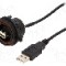 Conector USB A, piuli&amp;#355;a din spate, pt. montare pe panou, BULGIN - PX0844/A/0M50/A