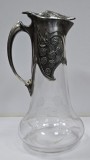 Christofle, Galia - Carafa din sticla cu montura din metal argintat, cca.1900