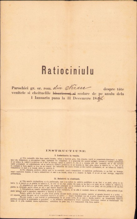 HST A1546 Act 1897 cu 4 ștampile bisericești rom&acirc;nești diferite Timiș