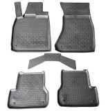Covorase Cauciuc Premium Stil Tavita Audi A6 C7 2011-2018 Seintex Negru Carbon