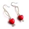 Cercei sub forma de inimioare, cercei pietre howlite 32076