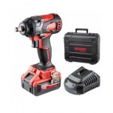 Cheie de impact motor fara perii, 3/4 &quot;, cuplu 1700 Nm, baterie 4Ah, Iluminare Led