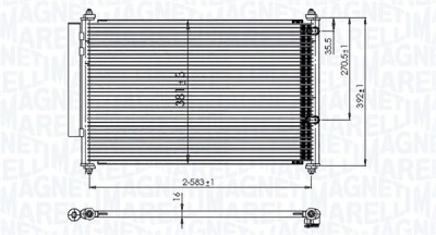MAGNETI MARELLI 350203850000 Condensator, climatizare foto