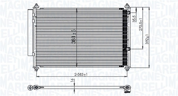 MAGNETI MARELLI 350203850000 Condensator, climatizare