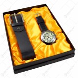 Set cadou 2 accesorii pentru barbati &ndash; Curea/Ceas
