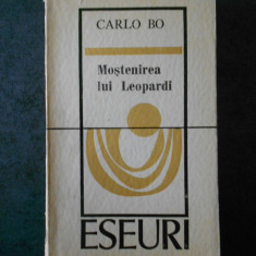 CARLO BO - MOSTENIREA LUI LEOPARDI