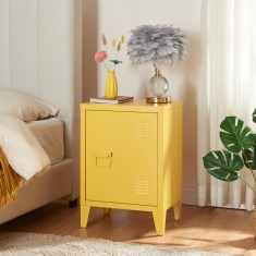 Noptiera Inari cu maner pe stanga otel galben [en.casa] HausGarden Leisure foto