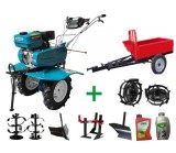 Motocultor Dakard 7CP HS900 cu Remorca DKD LY500NEW, Utilaje si Uleiuri