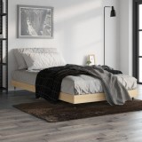 VidaXL Cadru pat fără saltea stejar sonoma, 90x200 cm, lemn prelucrat