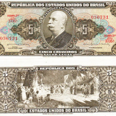 Brazilia 5 Cruzeiros 1964 P-176d UNC