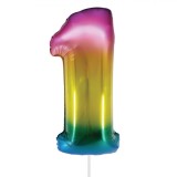 Balon Petrecere, Model Nr. 1, Culoare Multicolor, 82 cm, Folie Aluminiu, Oem