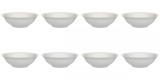 Set boluri supa, 8 piese, 650 ml, Portelan, Alb