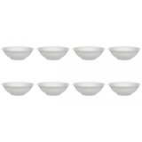 Set boluri, 8 piese, 445 ml, Portelan, Alb