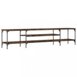 Cumpara ieftin Comoda TV, stejar afumat, 201x35x45 cm, lemn prelucrat &amp; fier